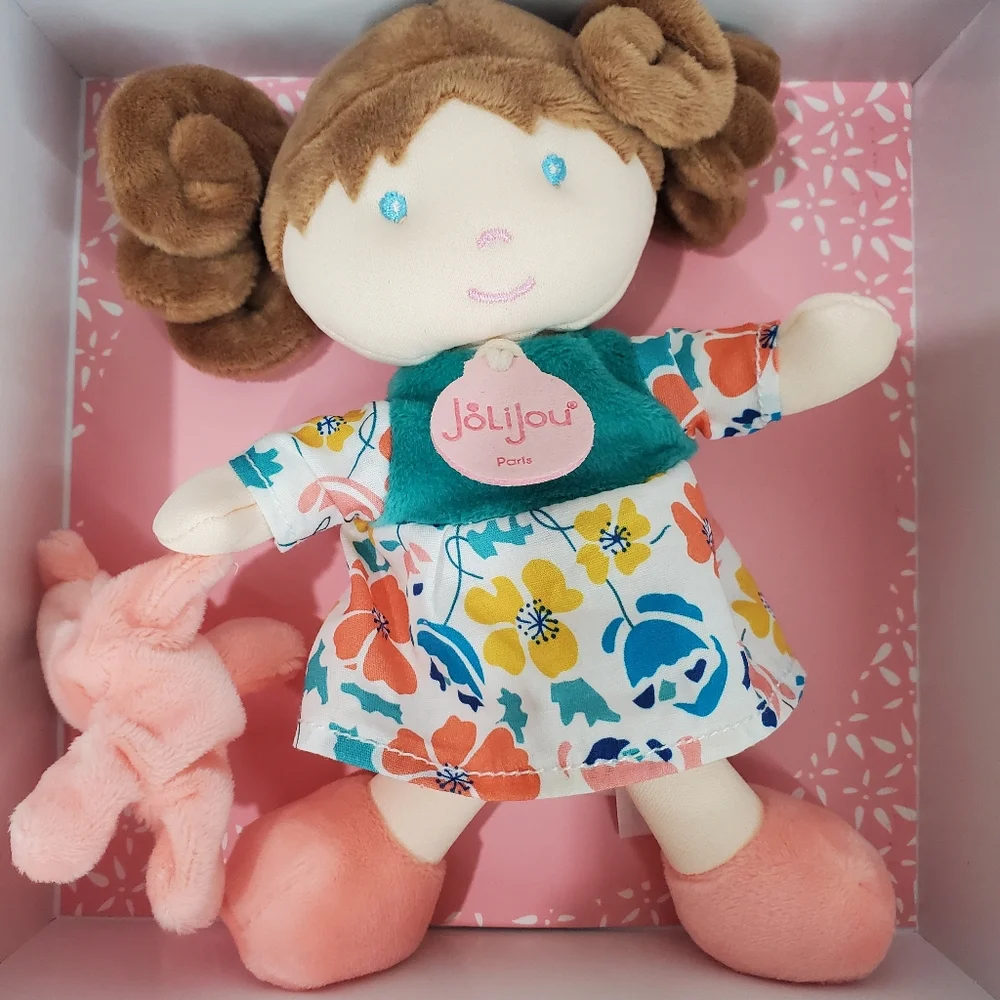 JoliJou Paris Demoiselles Green My First Doll Lovely Plush 7
